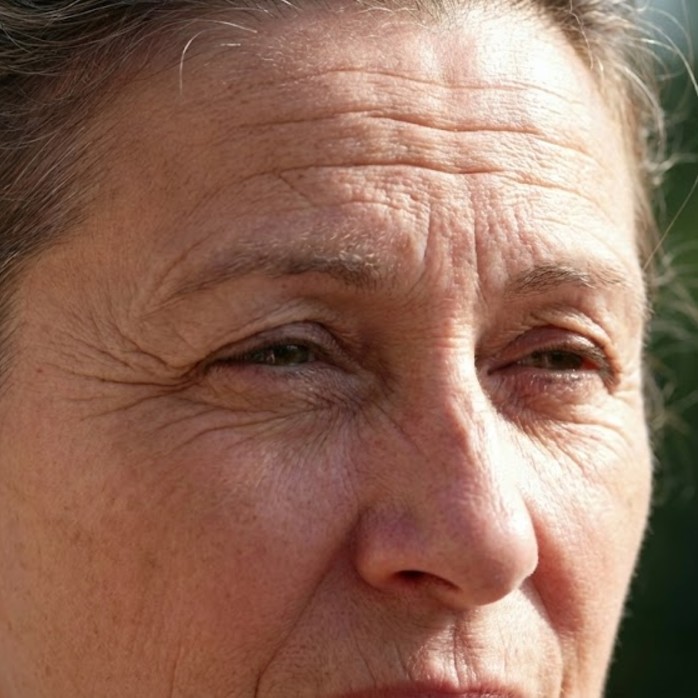Wrinkles around my eyes and forehead
