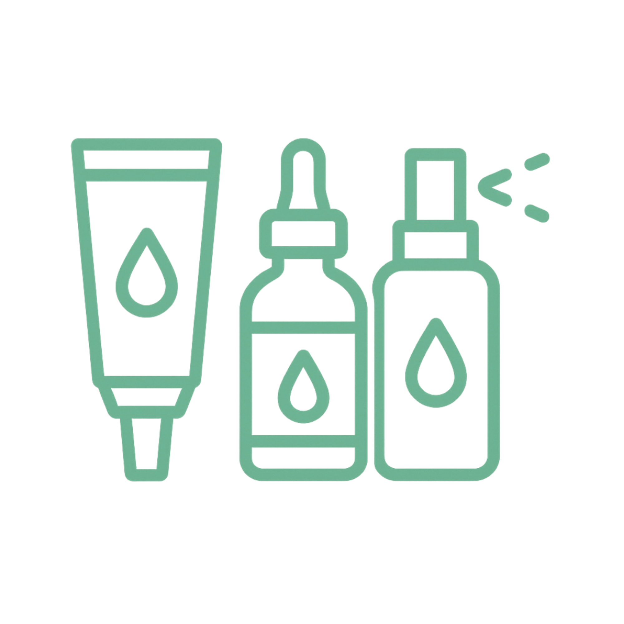 Salben, Tropfen, Sprays