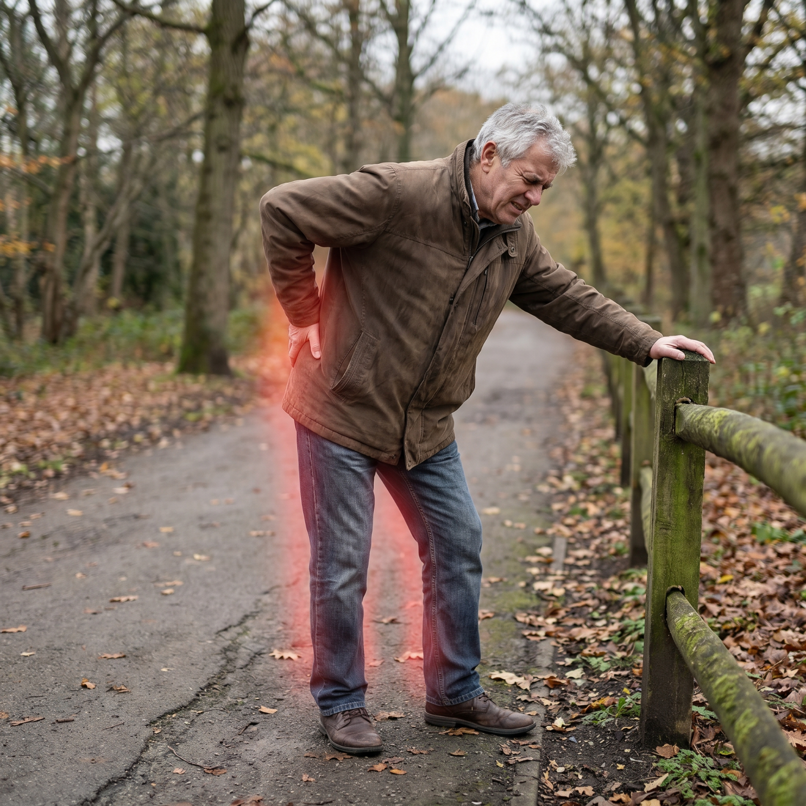 When walking or standing