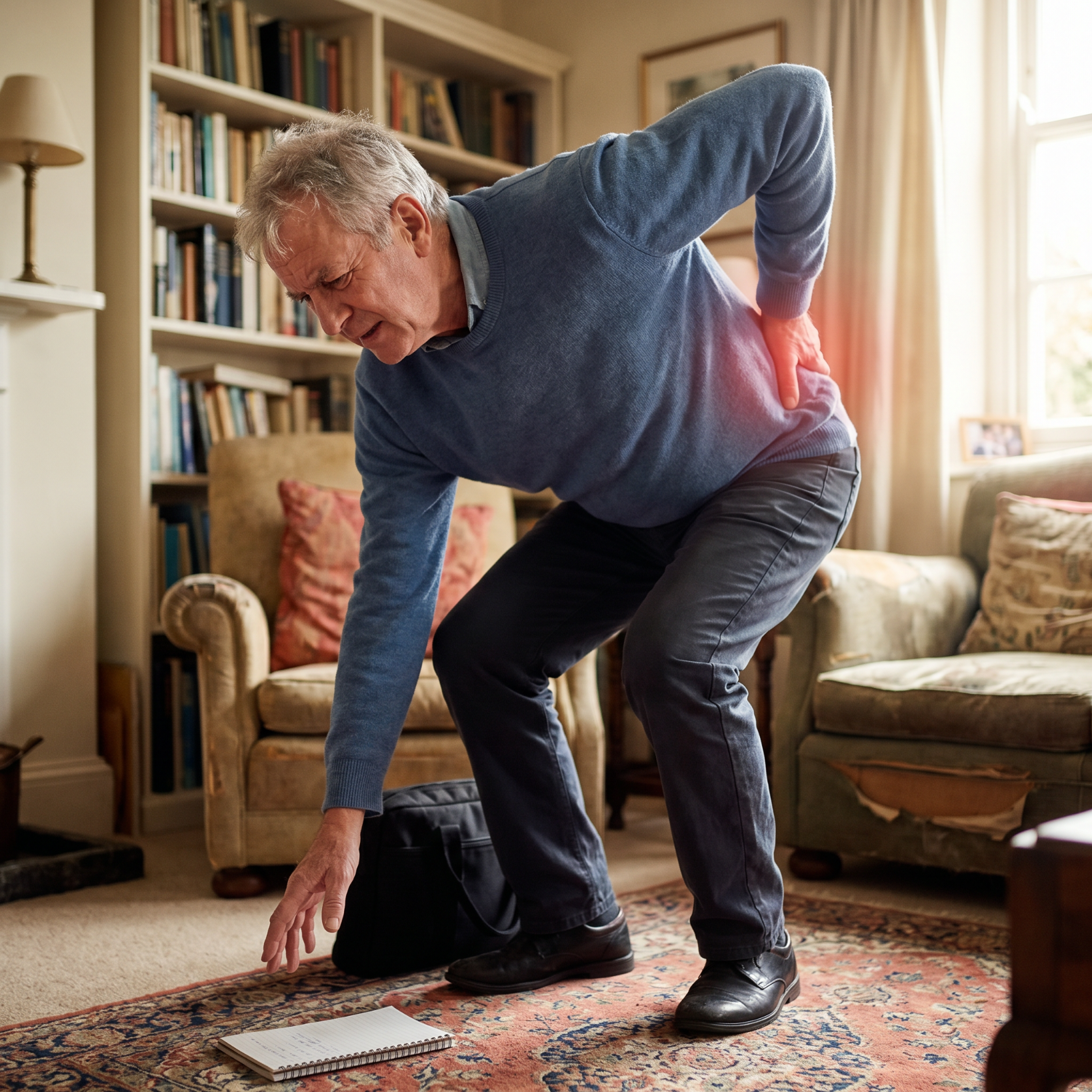 When bending or moving suddenly