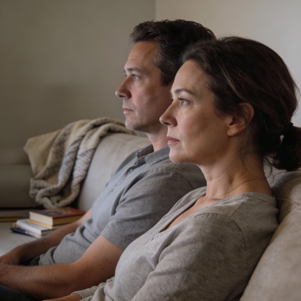 Watching something next to my partner but not really connecting