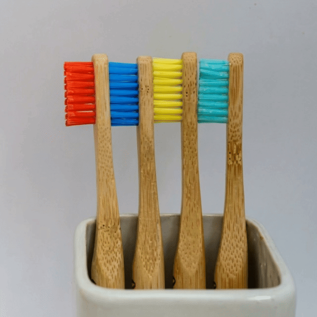 Bamboo with nylon bristles