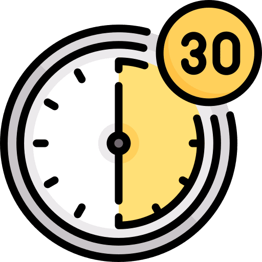 30 min, or less