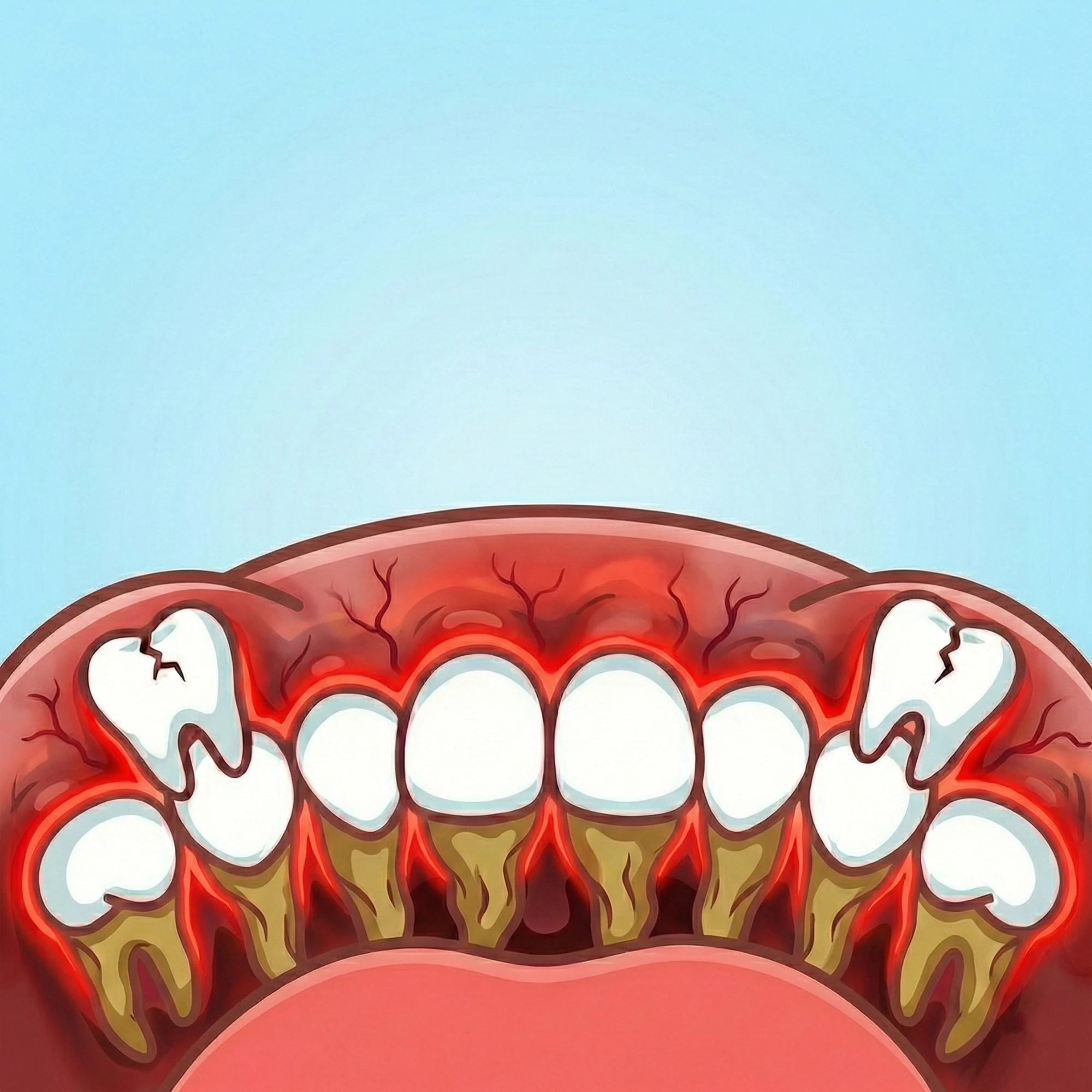 Exposed Tooth Roots