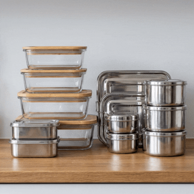 Glass / steel containers