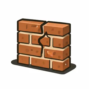Cracked or damaged brick 