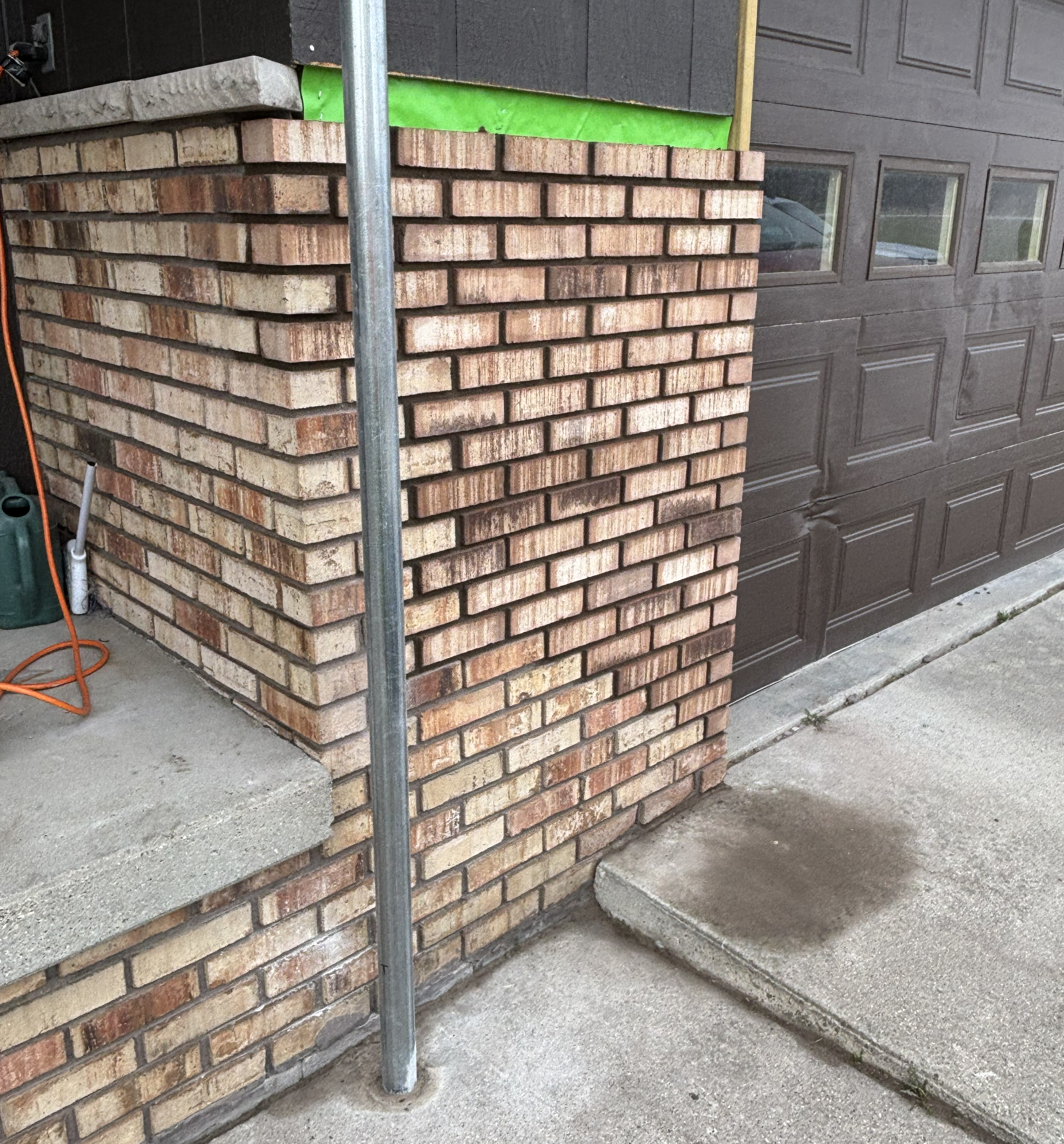 A freshly cured driveway of concrete
