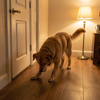 Whining or howling when alone