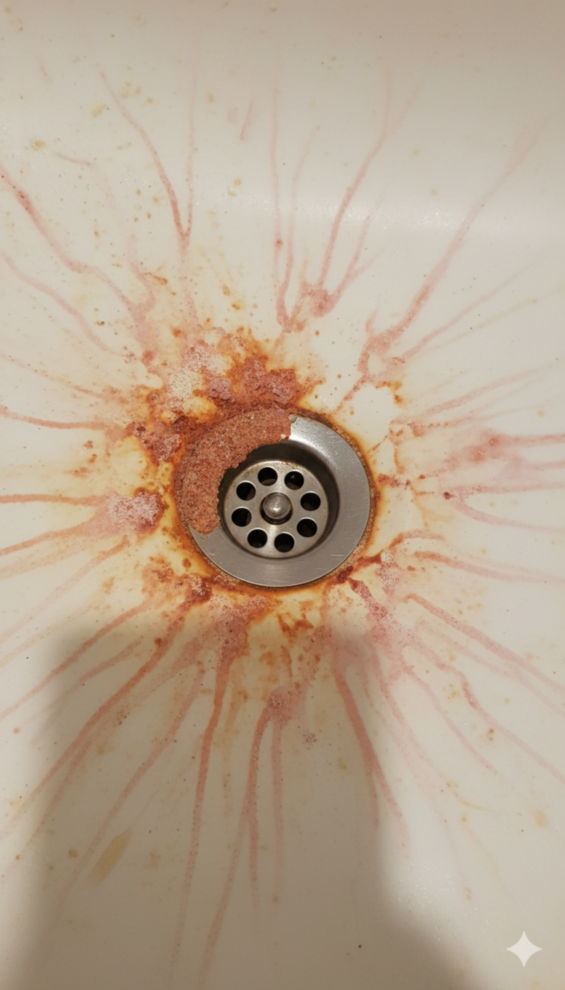 Orange Or Brown Stains Around Drains