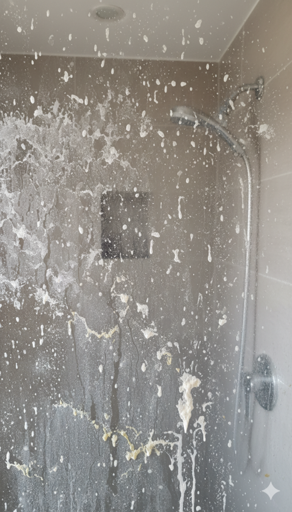 White Buildup On Shower Doors