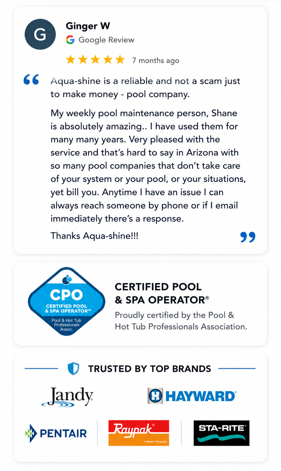 Aqua Shine Pool Service