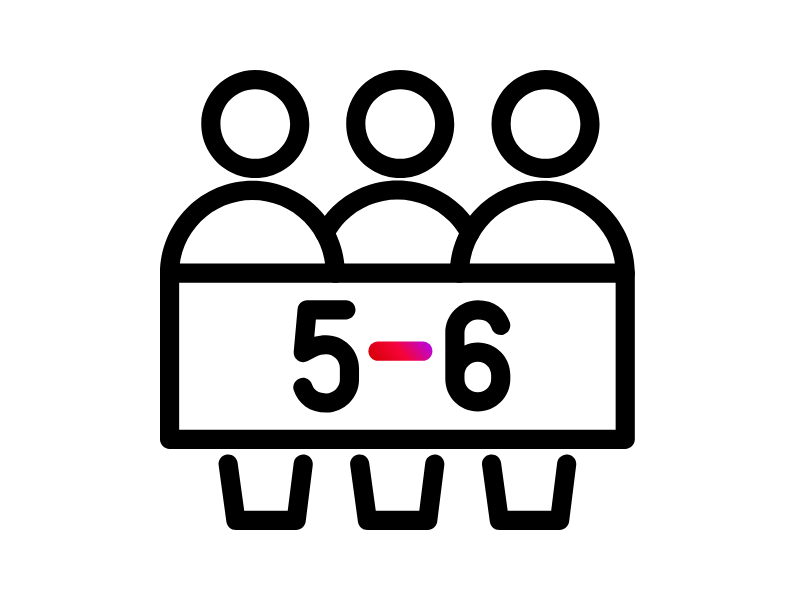5 bis 6