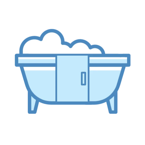 Badewanne mit Tür