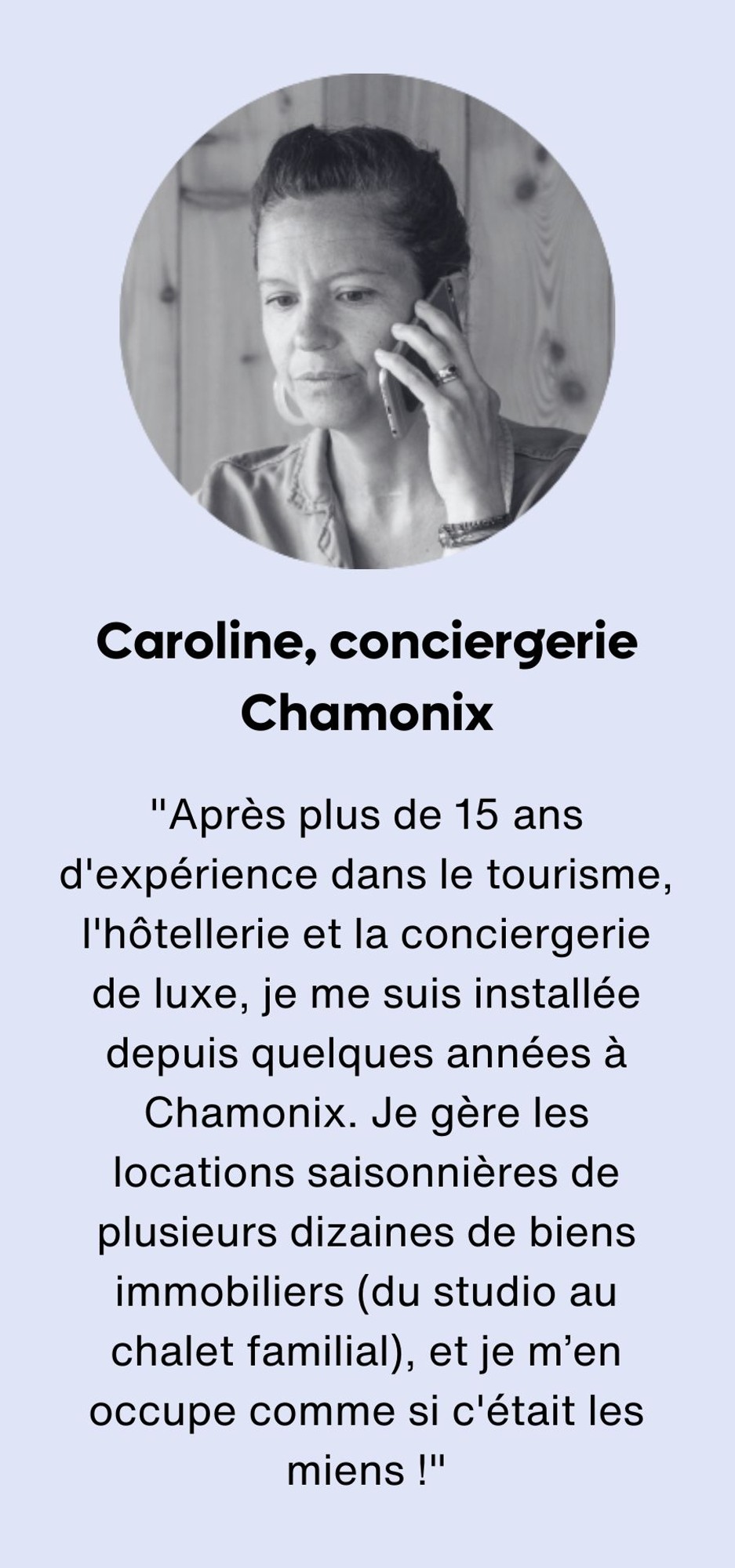 Caroline conciergerie Chamonix