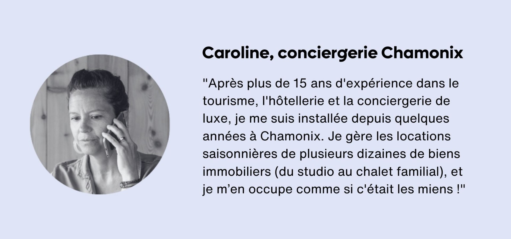 Caroline conciergerie Chamonix