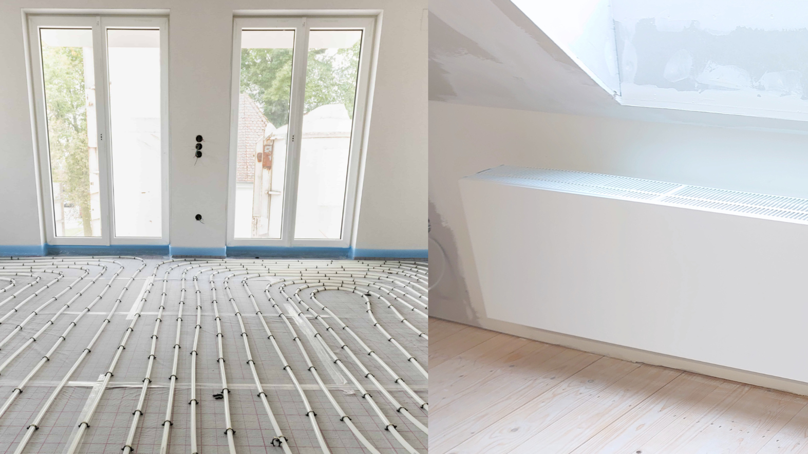 Heizkörper + Fußbodenheizung 