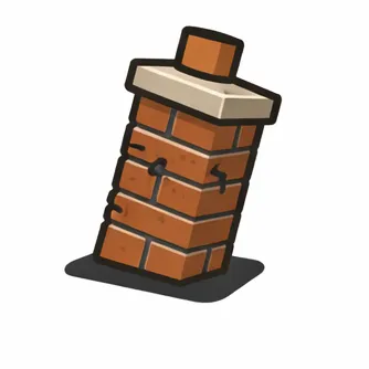 Chimney looks worn or unstable 