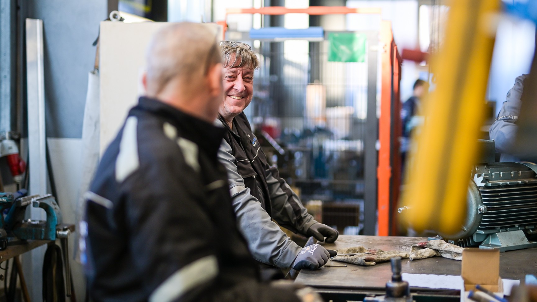 Freude an der Arbeit mit netten Kollegen