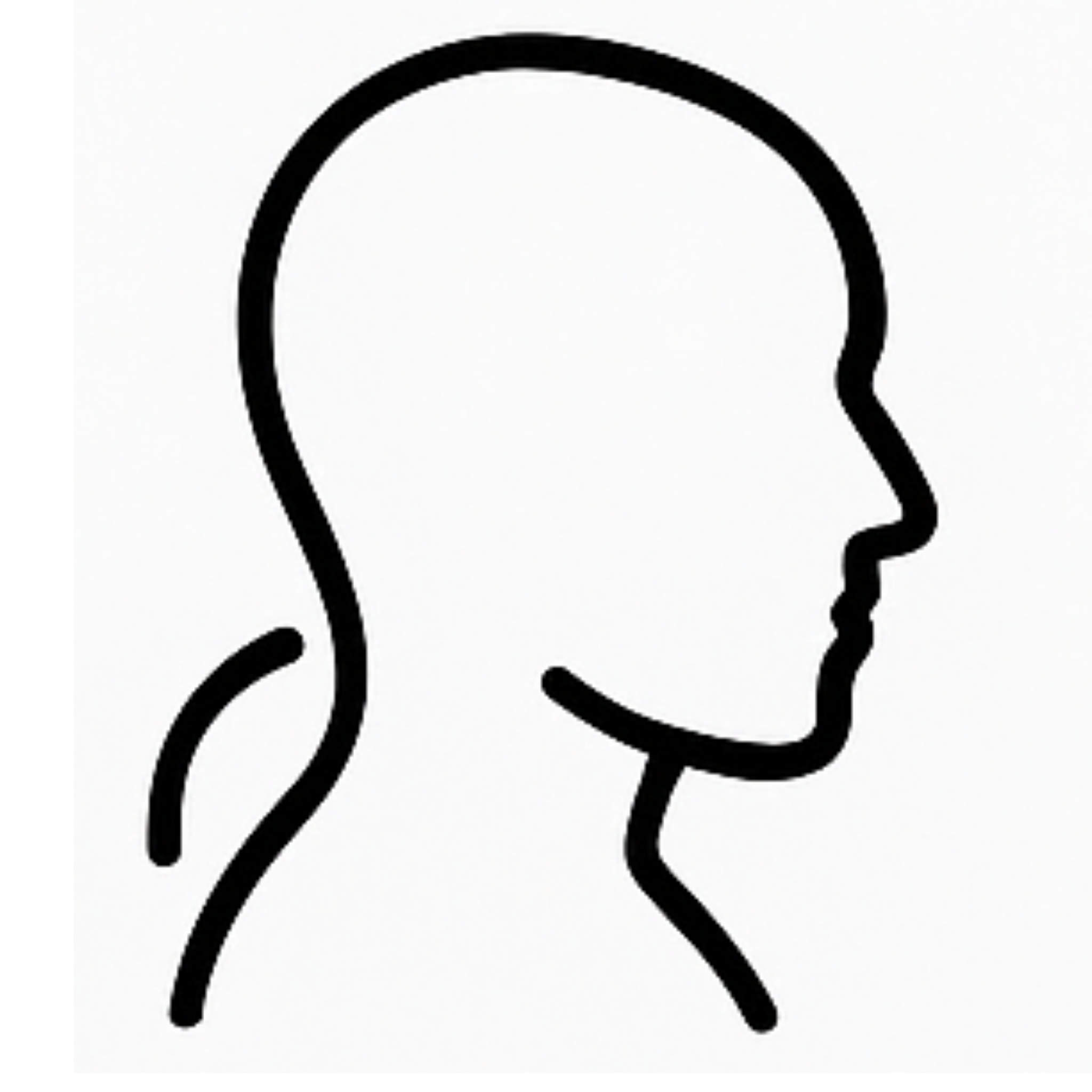 Noticeable hump or rounding on neck