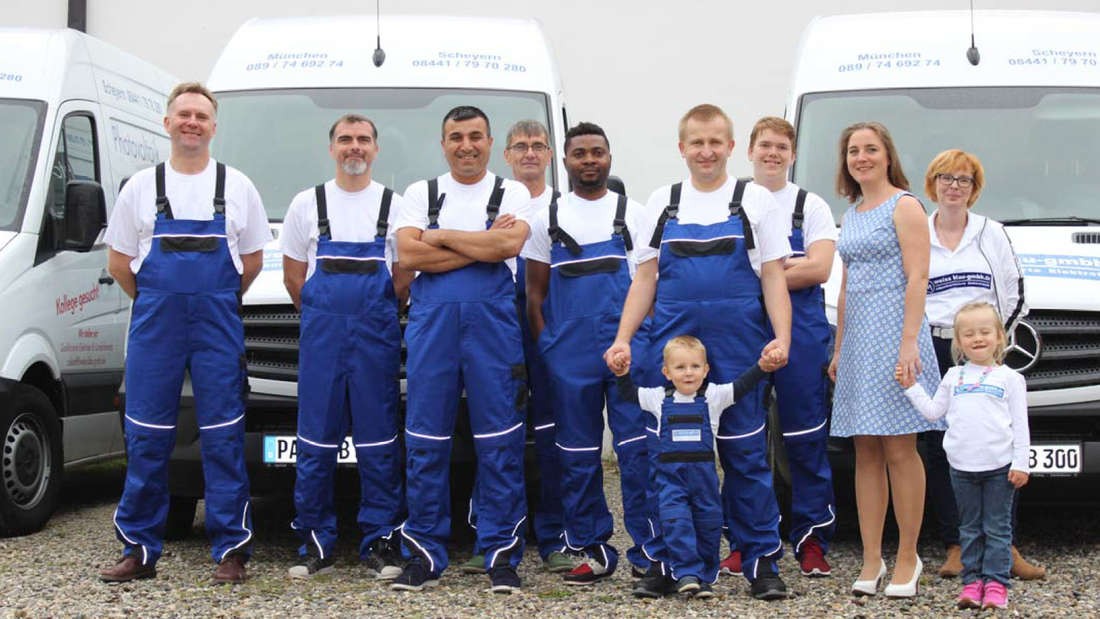 Das Team von der weiss-blau-gmbh in Scheyern. 