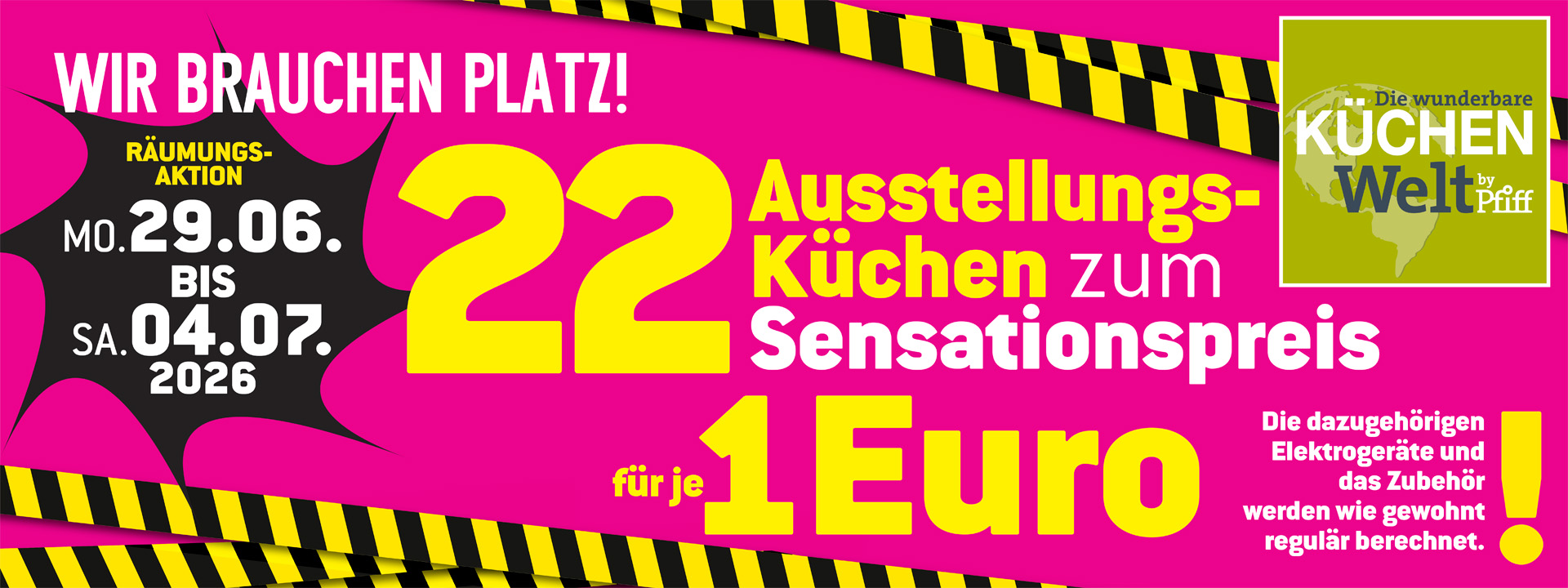 Pfiff Möbel 1 Euro Küchen Aktion