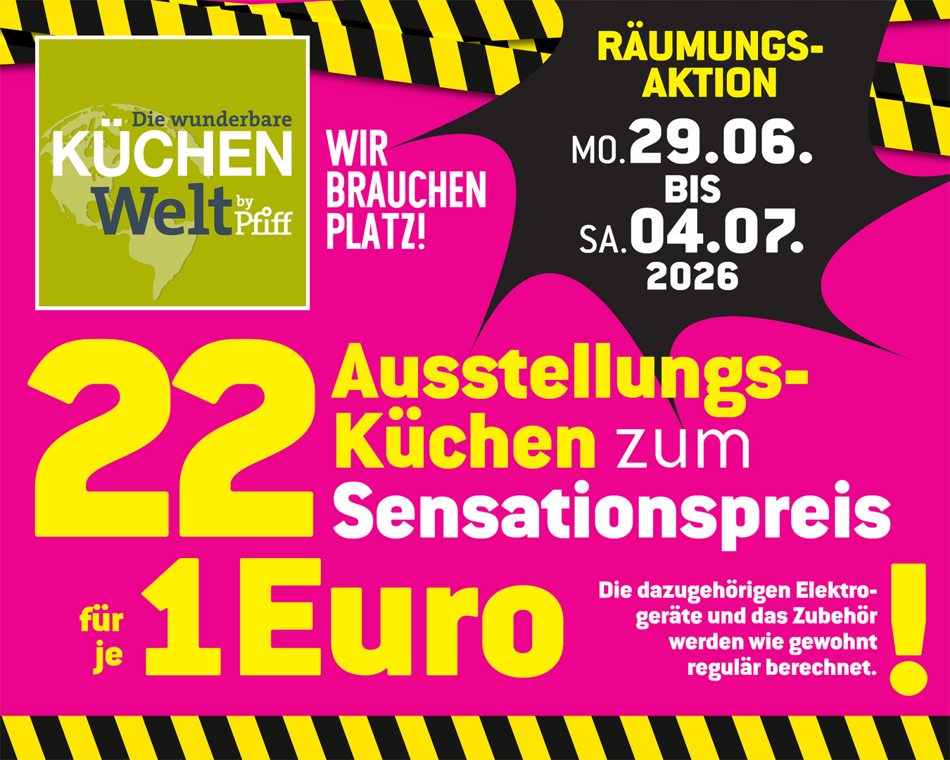 Pfiff Möbel 1 Euro Küchen Aktion