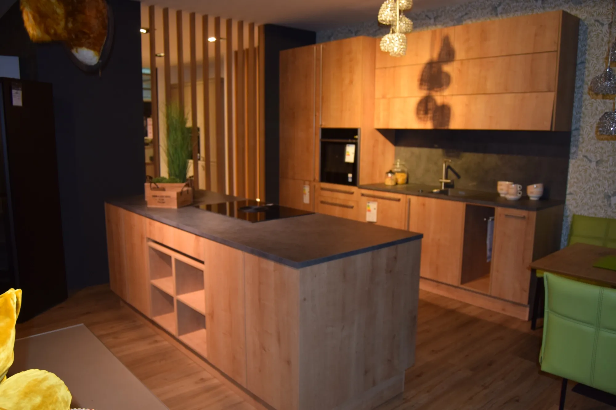 Einbauküche Nolte Neo Melaminharz Chalet Eiche 