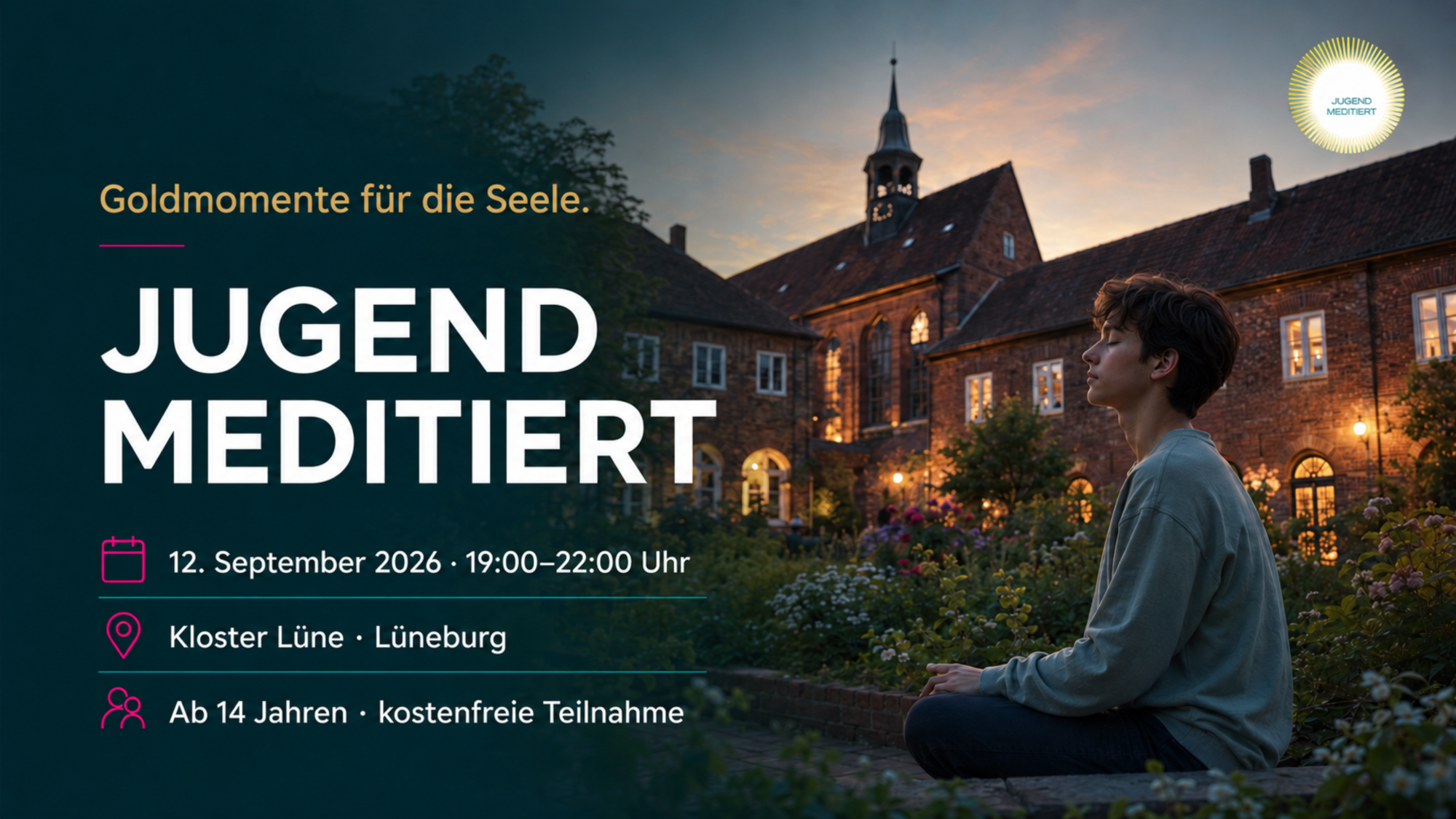 Jugend meditiert Banner