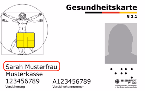Versichertenkarte – Name