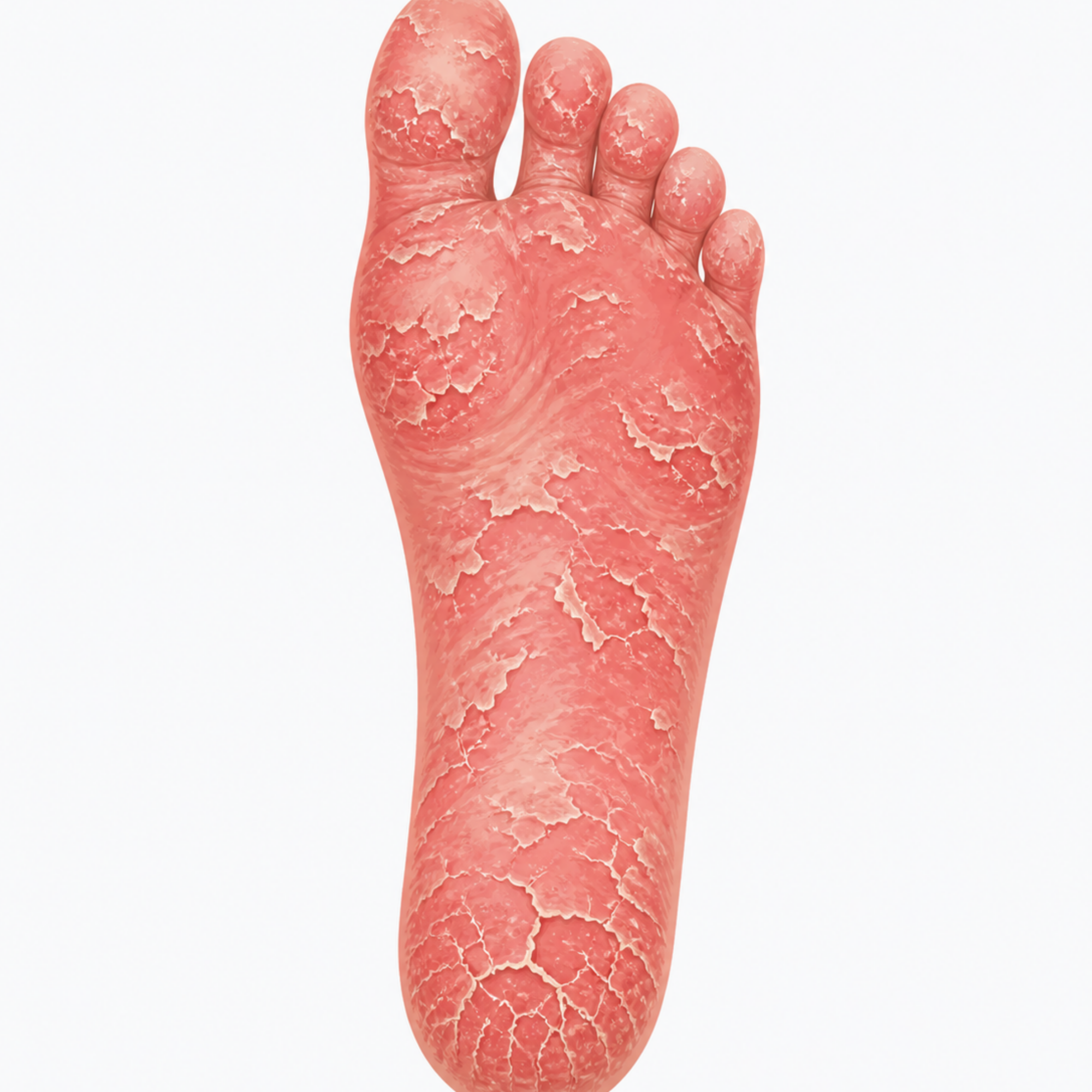 More persistent - dryness, cracking, or discomfort in multiple areas